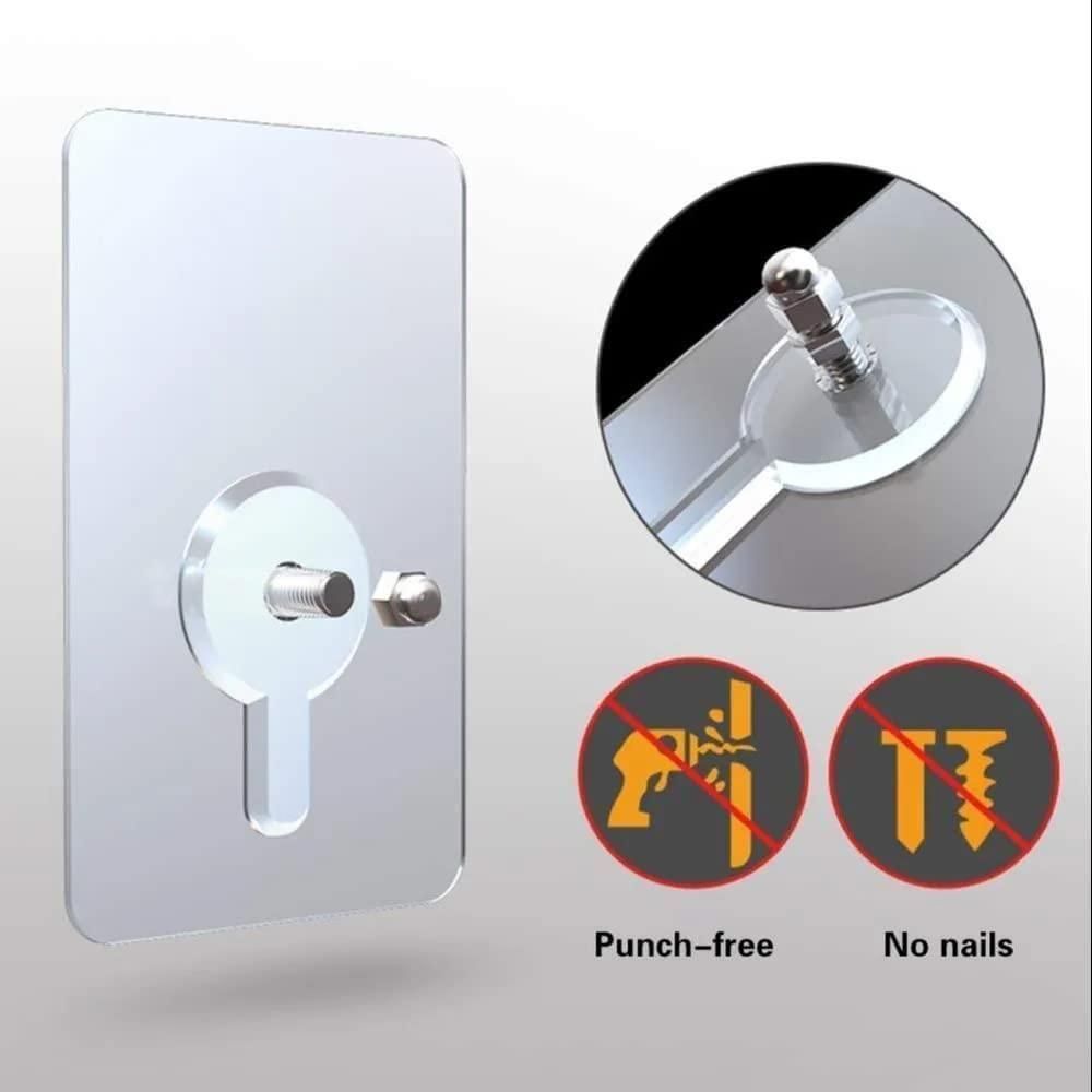 Self Adhesive Wall Hooks – Heavy Duty Nail-Free Photo Frame & Home Hanging Hooks (Plastic & Steel, Pack of 10)